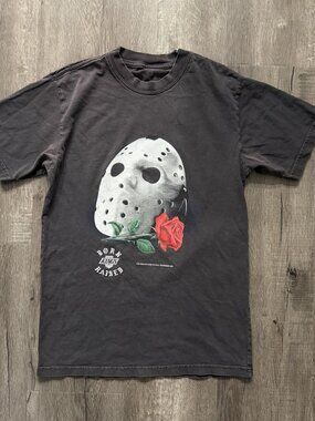 Born X Raised LA Kings mask tee washed black S